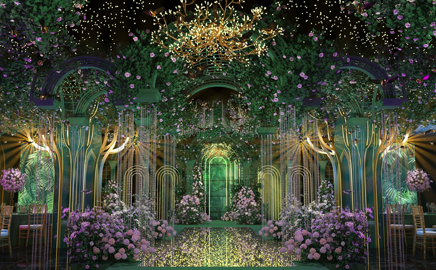 乾县奇妙森林婚礼堂效果展示